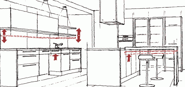 Komfort-Küche. Illustration.
